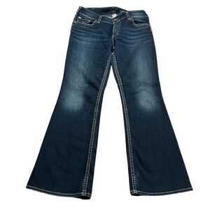 Silver Jeans Dark Wash Blue Flare Jeans